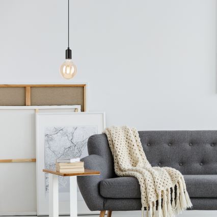 Κρεμαστό φωτιστικό οροφής ASTRID 1xE27/60W/230V ματ μαύρο
