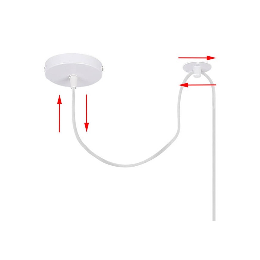 Κρεμαστό φωτιστικό οροφής ATLANTA 1xE27/40W/230V λευκό