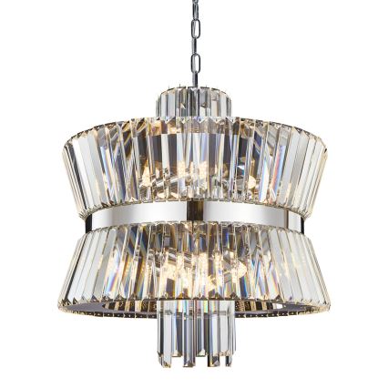 Κρεμαστό φωτιστικό οροφής AURELIA 12xE14/40W/230V ματ χρώμιο