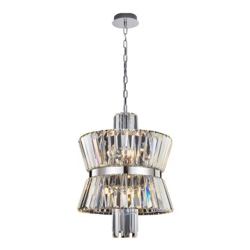 Κρεμαστό φωτιστικό οροφής AURELIA 8xE14/40W/230V ματ χρώμιο
