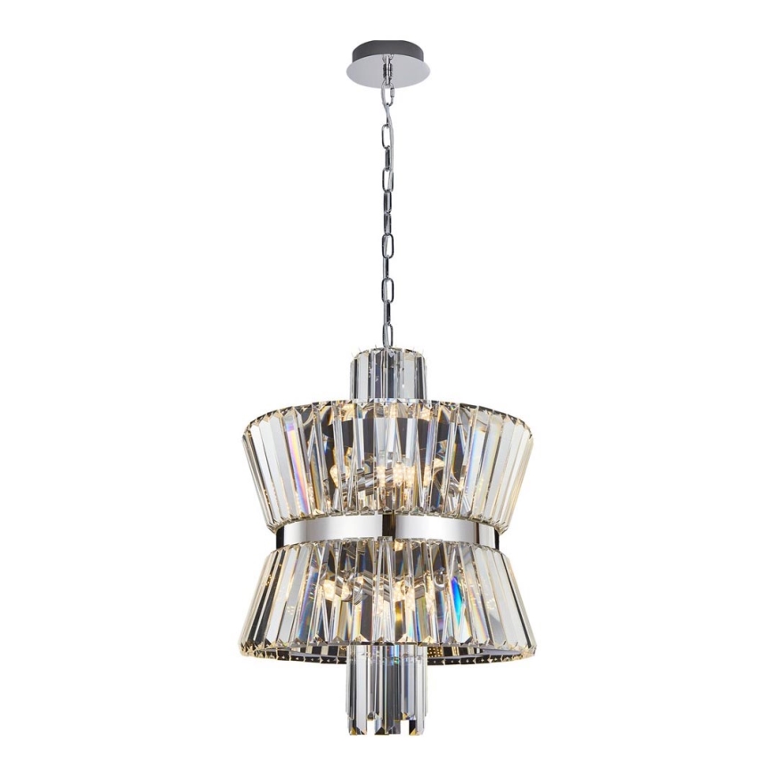 Κρεμαστό φωτιστικό οροφής AURELIA 8xE14/40W/230V ματ χρώμιο