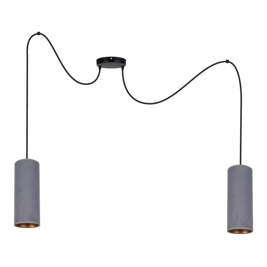 Κρεμαστό φωτιστικό οροφής AVALO 2xE27/60W/230V spider γκρι