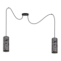 Κρεμαστό φωτιστικό οροφής AVALO 2xE27/60W/230V spider γκρι/μαύρο