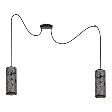 Κρεμαστό φωτιστικό οροφής AVALO 2xE27/60W/230V spider γκρι/μαύρο