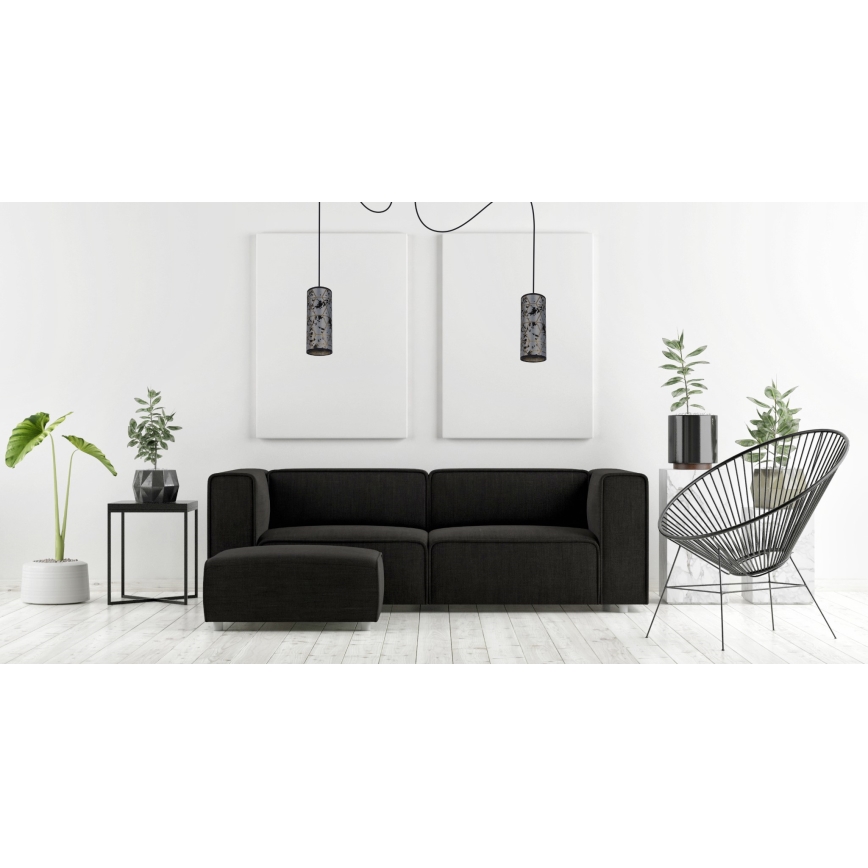 Κρεμαστό φωτιστικό οροφής AVALO 2xE27/60W/230V spider γκρι/μαύρο