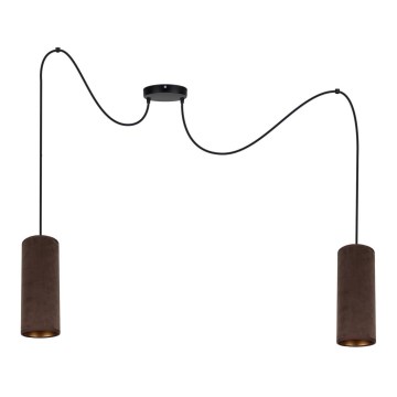 Κρεμαστό φωτιστικό οροφής AVALO 2xE27/60W/230V spider καφέ/χαλκός