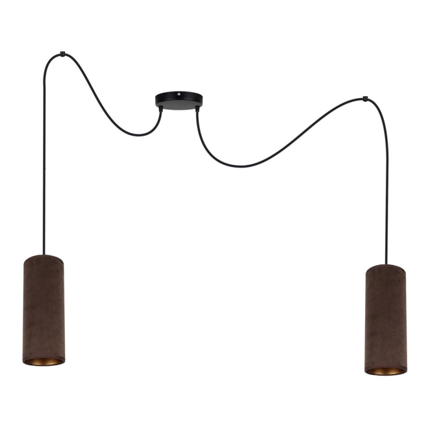 Κρεμαστό φωτιστικό οροφής AVALO 2xE27/60W/230V spider καφέ/χαλκός