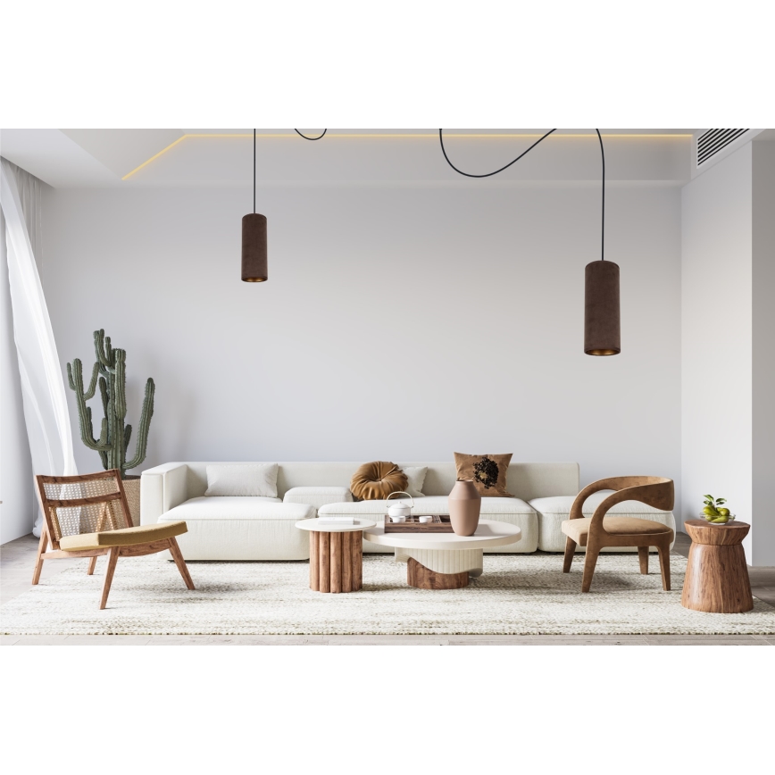 Κρεμαστό φωτιστικό οροφής AVALO 2xE27/60W/230V spider καφέ/χαλκός