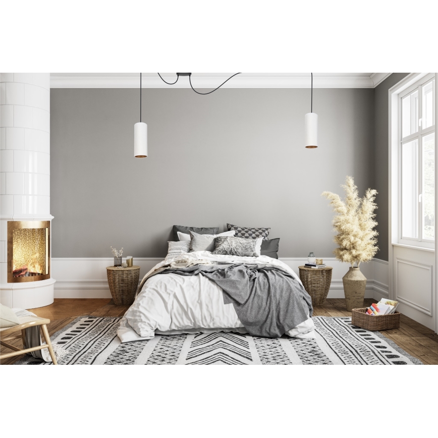 Κρεμαστό φωτιστικό οροφής AVALO 2xE27/60W/230V spider λευκό/χαλκός