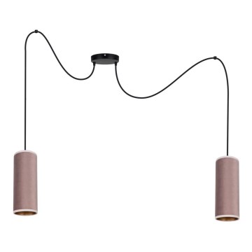 Κρεμαστό φωτιστικό οροφής AVALO 2xE27/60W/230V spider ροζ/χαλκός