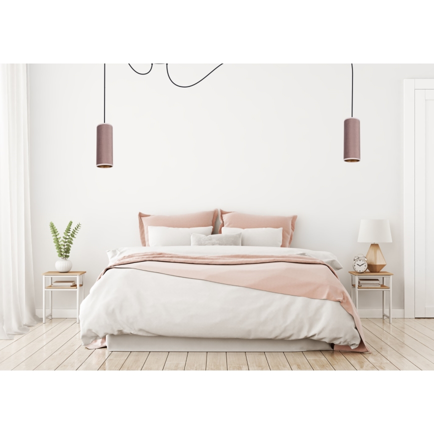 Κρεμαστό φωτιστικό οροφής AVALO 2xE27/60W/230V spider ροζ/χαλκός
