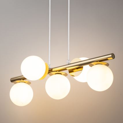 Κρεμαστό φωτιστικό οροφής AVOLA 5xG9/12W/230V χρυσό