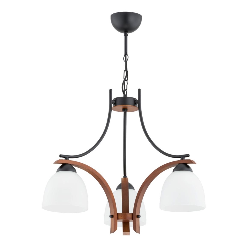 Κρεμαστό φωτιστικό οροφής BAFIA 3xE27/15W/230V καφέ