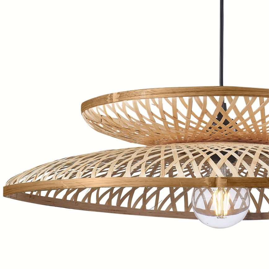Κρεμαστό φωτιστικό οροφής BALI 1xE27/20W/230V διάμετρος 60 cm μπαμπού