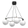 Κρεμαστό φωτιστικό οροφής BALLO 4xE27/15W/230V μαύρο/λευκό