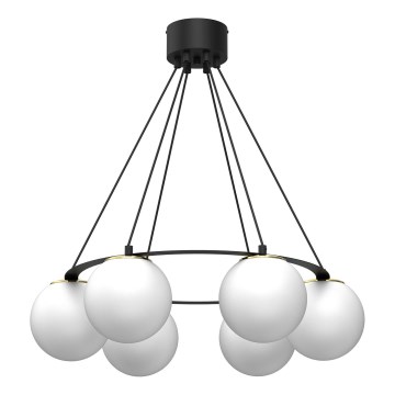 Κρεμαστό φωτιστικό οροφής BALLO 6xE27/15W/230V μαύρο/λευκό