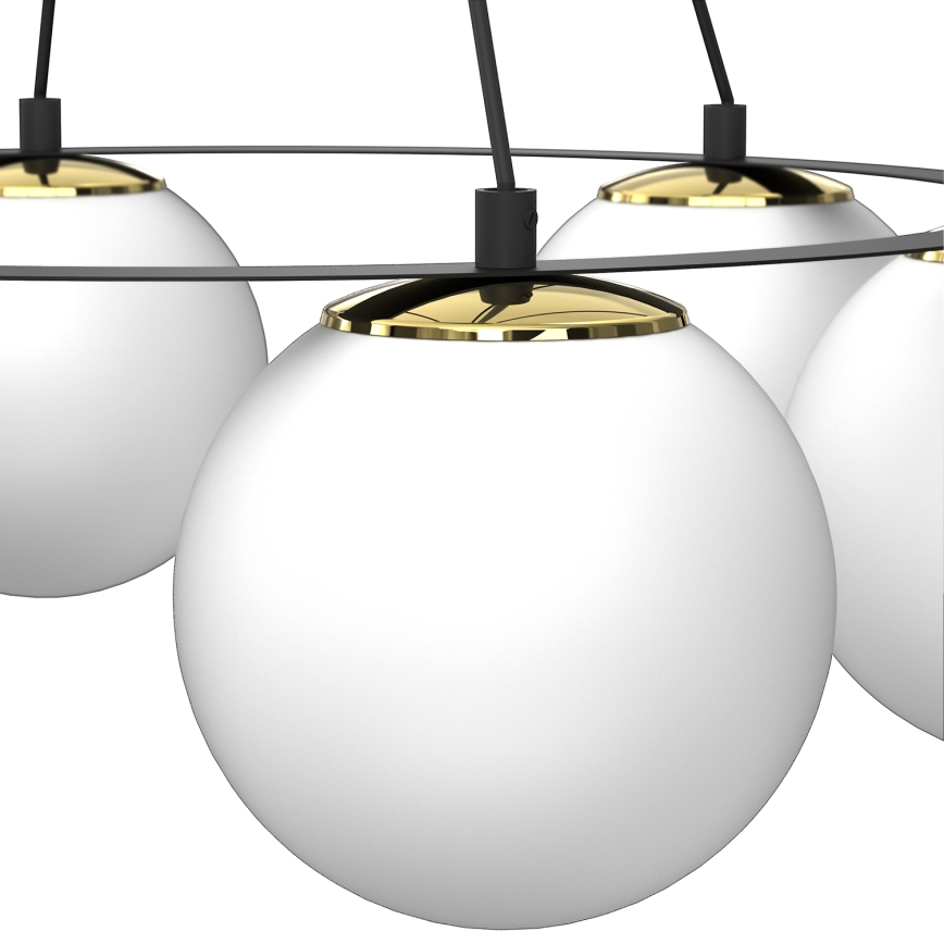 Κρεμαστό φωτιστικό οροφής BALLO 6xE27/15W/230V μαύρο/λευκό