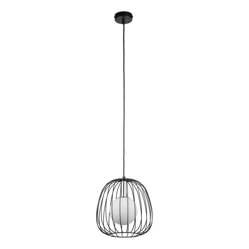 Κρεμαστό φωτιστικό οροφής BELL 1xG9/12W/230V διάμετρος 24 cm μαύρο/γυαλιστερό χρώμιο