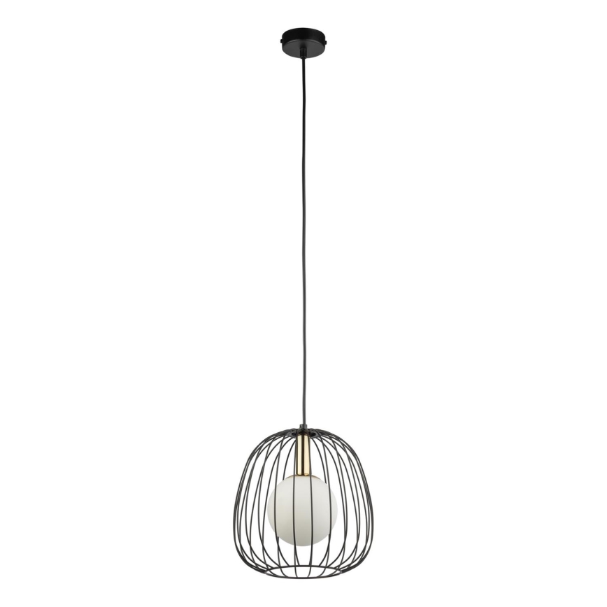 Κρεμαστό φωτιστικό οροφής BELL 1xG9/12W/230V διάμετρος 24 cm μαύρο/χρυσό
