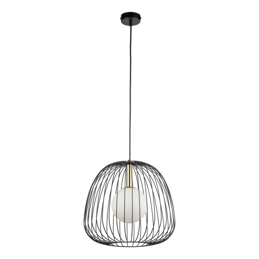 Κρεμαστό φωτιστικό οροφής BELL 1xG9/12W/230V διάμετρος 33 cm μαύρο/χρυσό