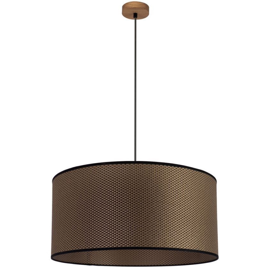 Κρεμαστό φωτιστικό οροφής BENITA 1xE27/40W/230V καφέ/δρυς