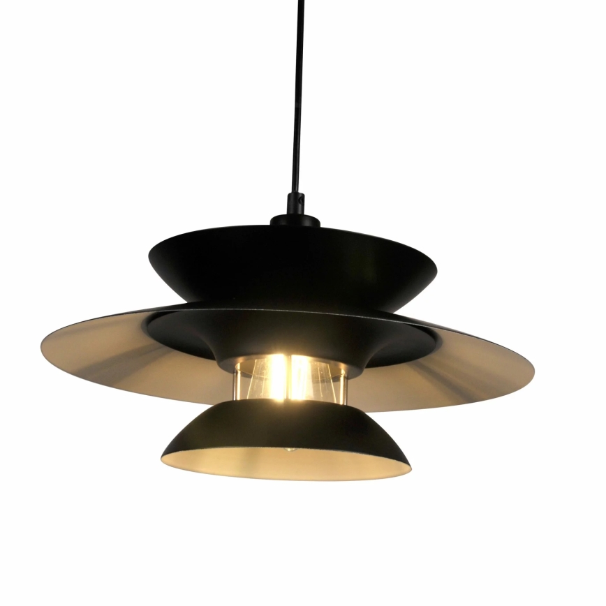 Κρεμαστό φωτιστικό οροφής BERIT 1xE27/20W/230V μαύρο