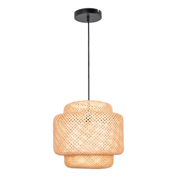 Κρεμαστό φωτιστικό οροφής BERTA 1xE27/20W/230V διάμετρος 50 cm μπαμπού