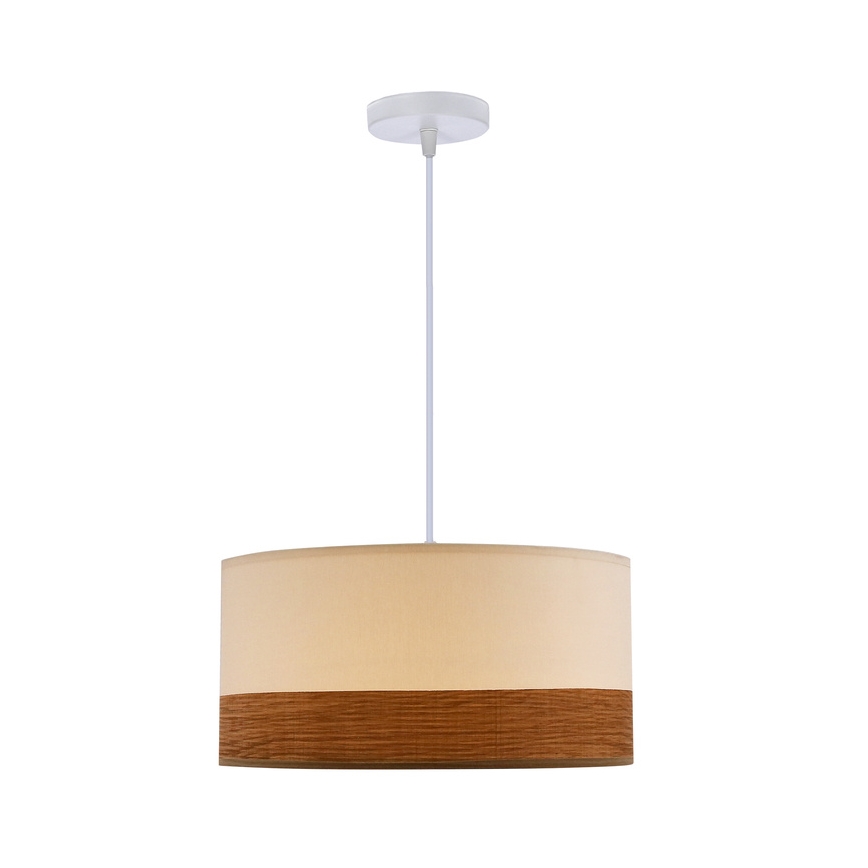 Κρεμαστό φωτιστικό οροφής  BIANCO 1xE27/40W/230V λευκό/καφέ