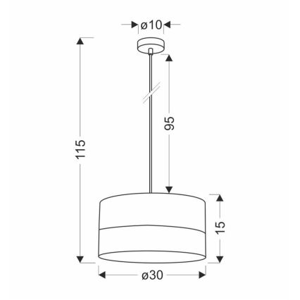 Κρεμαστό φωτιστικό οροφής  BIANCO 1xE27/40W/230V λευκό/καφέ