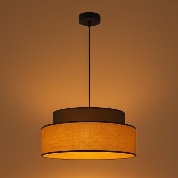 Κρεμαστό φωτιστικό οροφής BOHO 1xE27/60W/230V διάμετρος 40 cm καφέ/μπεζ