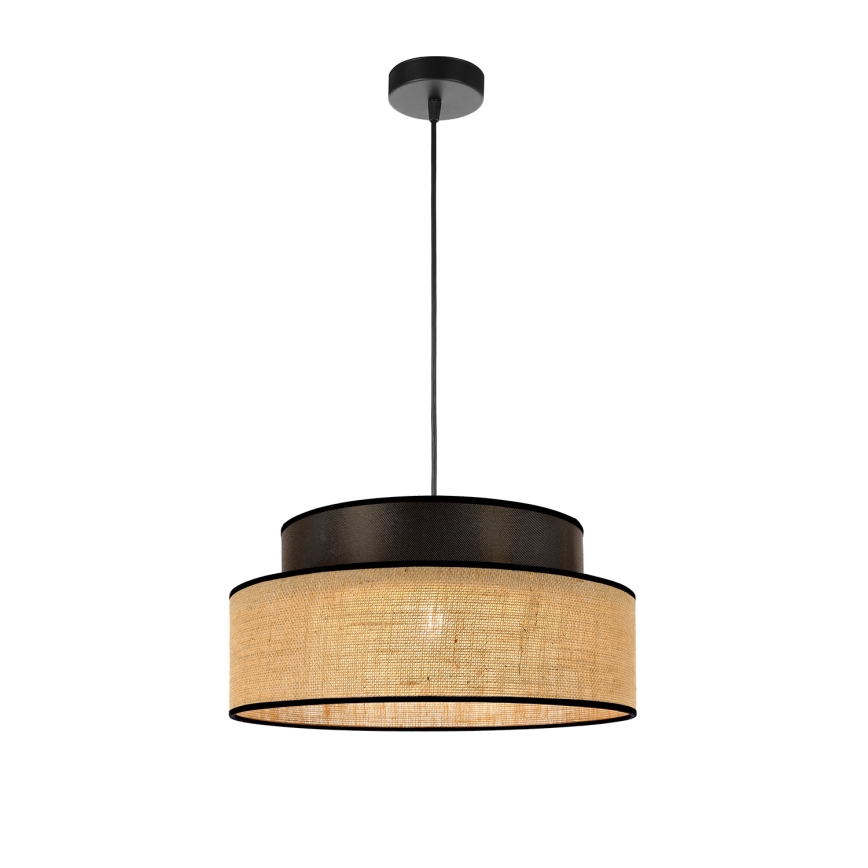 Κρεμαστό φωτιστικό οροφής BOHO 1xE27/60W/230V διάμετρος 40 cm καφέ/μπεζ