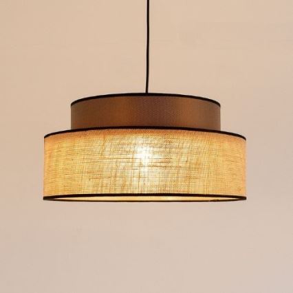 Κρεμαστό φωτιστικό οροφής BOHO 1xE27/60W/230V καφέ/μπεζ