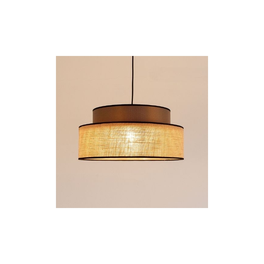 Κρεμαστό φωτιστικό οροφής BOHO 1xE27/60W/230V καφέ/μπεζ