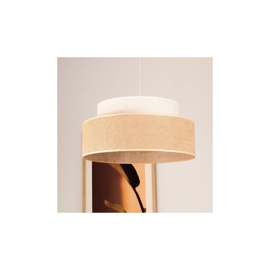 Κρεμαστό φωτιστικό οροφής BOHO 1xE27/60W/230V κρεμ/μπεζ