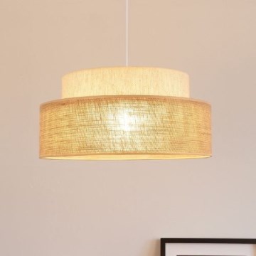 Κρεμαστό φωτιστικό οροφής BOHO 1xE27/60W/230V λευκό/μπεζ