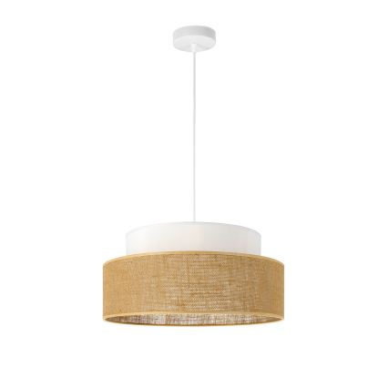 Κρεμαστό φωτιστικό οροφής BOHO 1xE27/60W/230V λευκό/μπεζ
