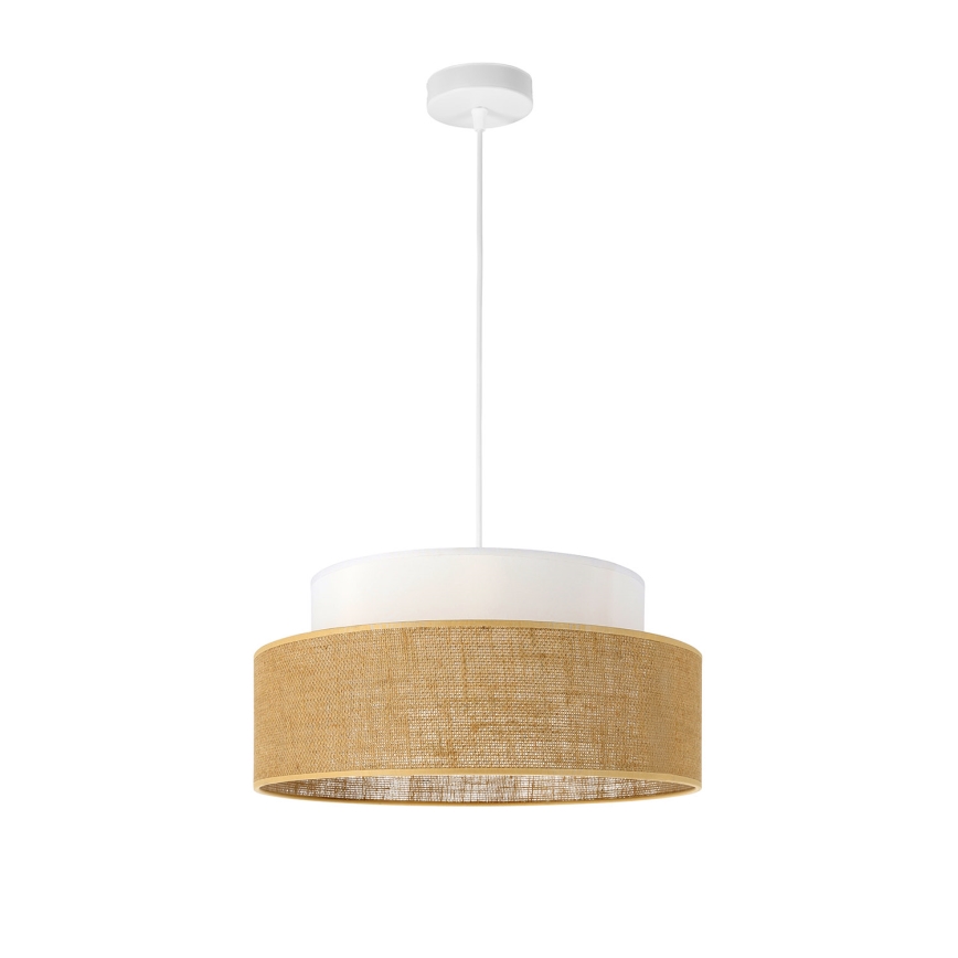 Κρεμαστό φωτιστικό οροφής BOHO 1xE27/60W/230V λευκό/μπεζ