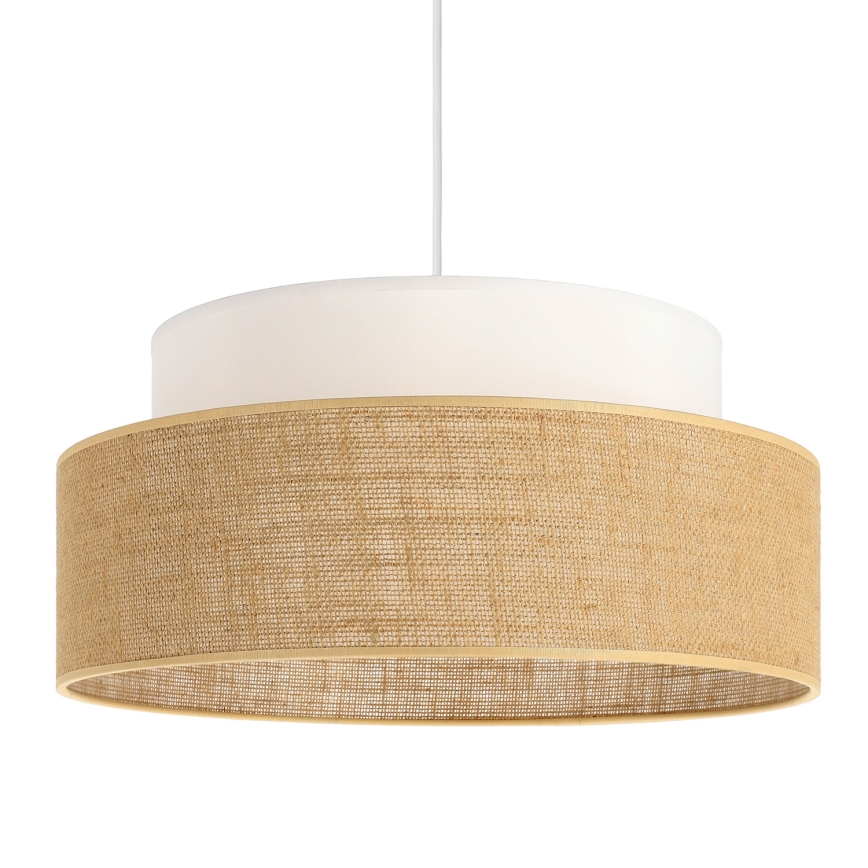 Κρεμαστό φωτιστικό οροφής BOHO 1xE27/60W/230V λευκό/μπεζ