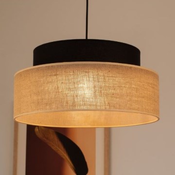Κρεμαστό φωτιστικό οροφής BOHO 1xE27/60W/230V μαύρο/μπεζ