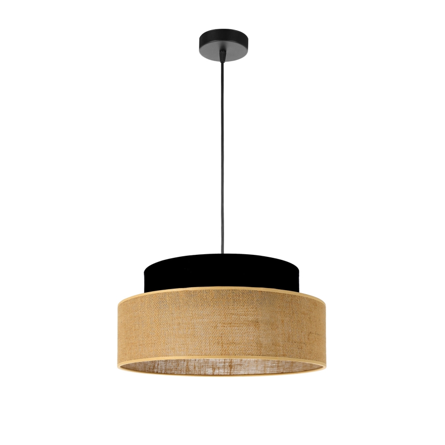 Κρεμαστό φωτιστικό οροφής BOHO 1xE27/60W/230V μαύρο/μπεζ