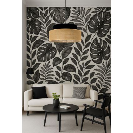 Κρεμαστό φωτιστικό οροφής BOHO 1xE27/60W/230V μαύρο/μπεζ