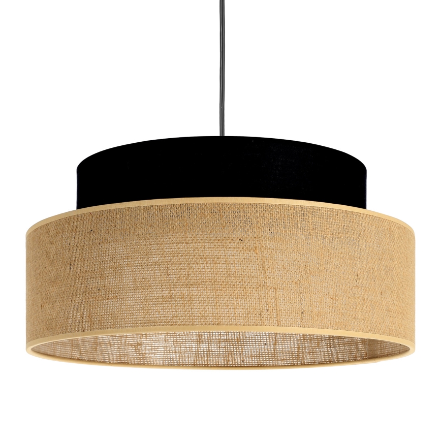 Κρεμαστό φωτιστικό οροφής BOHO 1xE27/60W/230V μαύρο/μπεζ