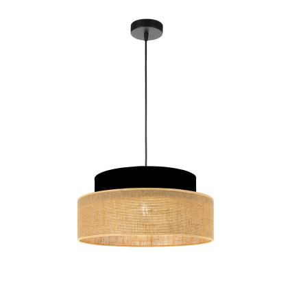 Κρεμαστό φωτιστικό οροφής BOHO 1xE27/60W/230V μαύρο/μπεζ
