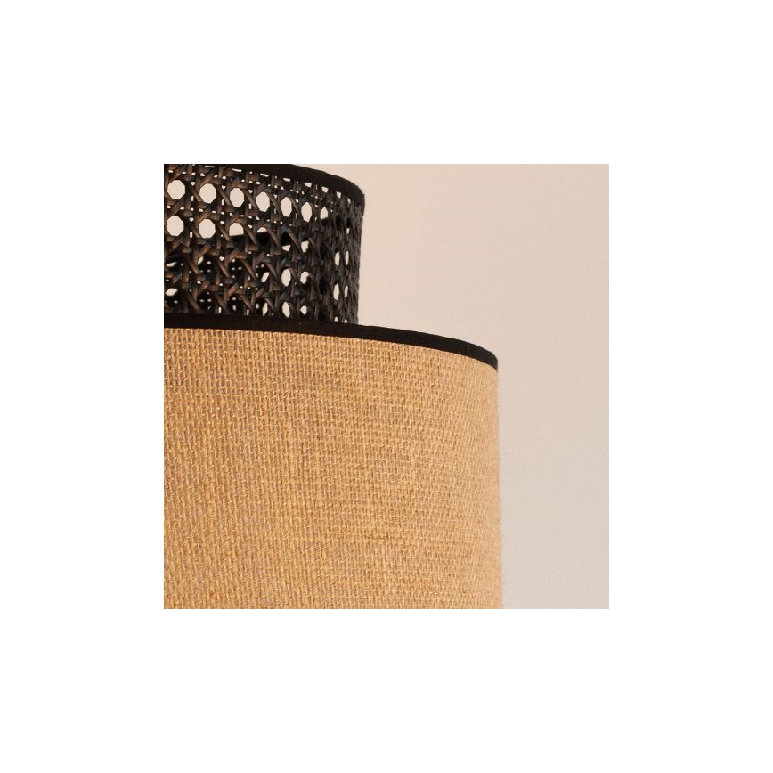 Κρεμαστό φωτιστικό οροφής BOHO 1xE27/60W/230V μαύρο/μπεζ