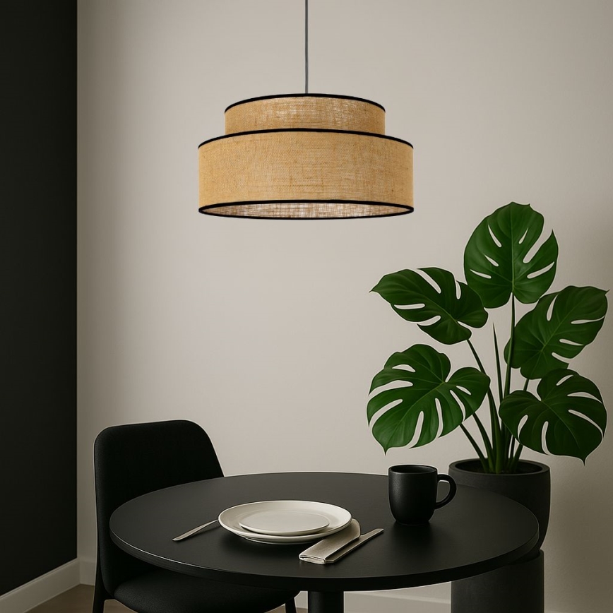 Κρεμαστό φωτιστικό οροφής BOHO 1xE27/60W/230V μπεζ