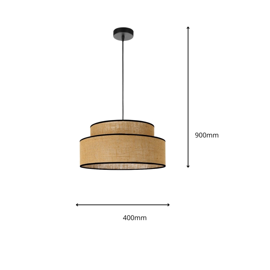 Κρεμαστό φωτιστικό οροφής BOHO 1xE27/60W/230V μπεζ