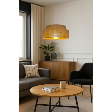 Κρεμαστό φωτιστικό οροφής BOHO 1xE27/60W/230V μπεζ