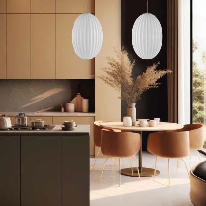 Κρεμαστό φωτιστικό οροφής BRAGA 1xE27/60W/230V λευκό