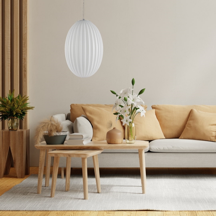 Κρεμαστό φωτιστικό οροφής BRAGA 1xE27/60W/230V λευκό