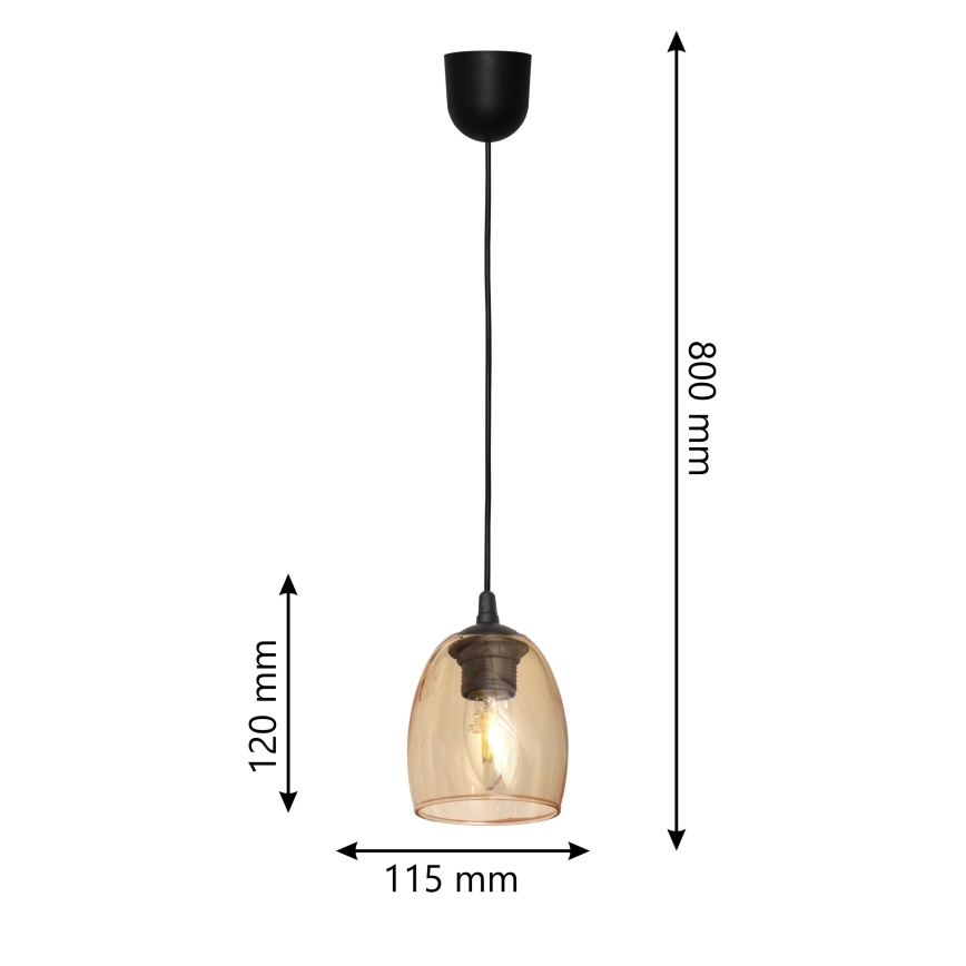 Κρεμαστό φωτιστικό οροφής BRILLANT 1xE27/15W/230V μπεζ